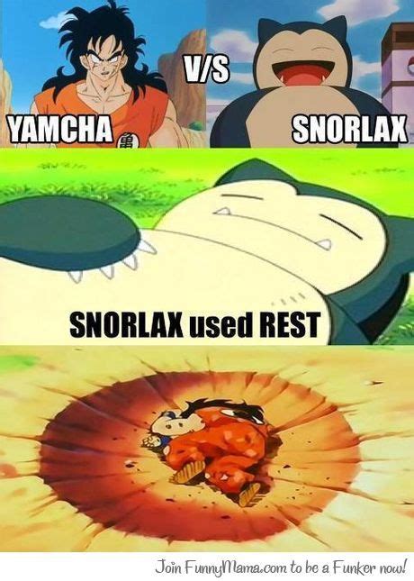 Check spelling or type a new query. Dragonball vs Pokemon - Snorlax used rest hahaha... | Dragon ball super funny, Dbz memes, Anime ...