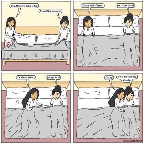 cute comics about lesbian couple big bed lgbtq sesame but different