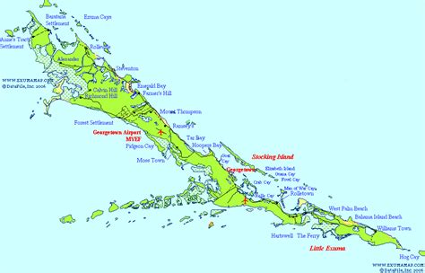 Exuma Map Great Exuma Bahamas Bahamas Mapas Históricos Mapa