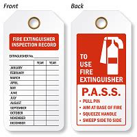 In today's article, we share a quick checklist that you can use to ensure your household extinguisher is always in. Monthly Fire Extinguisher Inspection Tags