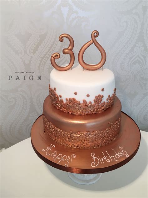 30th Birthday Cakes For Her Rose Gold Merrill Santana
