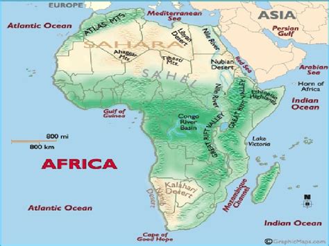 Africa Deserts Map