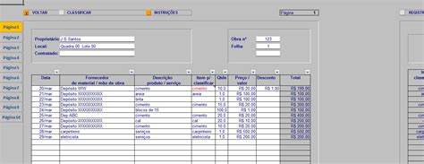 Planilhas Do Excel Para Controle De Obra Matérias Bevilacqua