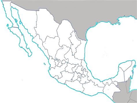 Mapa De Mexico Con Division Politica Sin Nombres Images