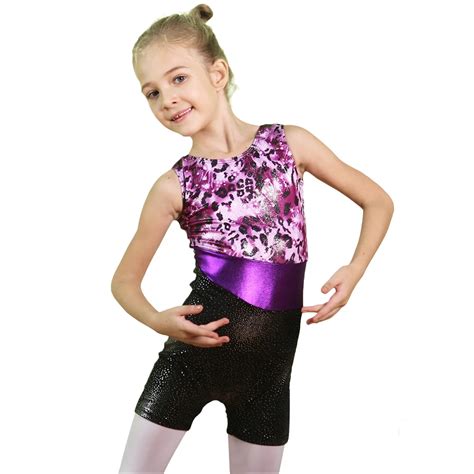 Baohulu 4 15 Years Kids Girls Gymnastic Suits Child Sleeveless Sparkly