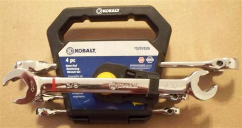 Kobalt Open End Ratcheting Wrench Set Sae 4 Piece 0747426