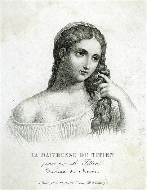 Titians Mistress Name Not Known Drawing By Mary Evans Picture