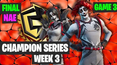 We are hosting open participation fortnite competitions for the europe and north america servers from now through to january 2021. Fortnite FNCS Week 3 DUO NAE Final Game 3 Highlights ...