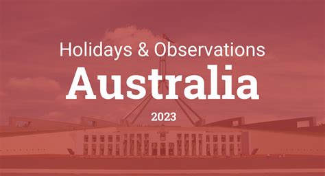 Holidays And Observances In Australia In 2023