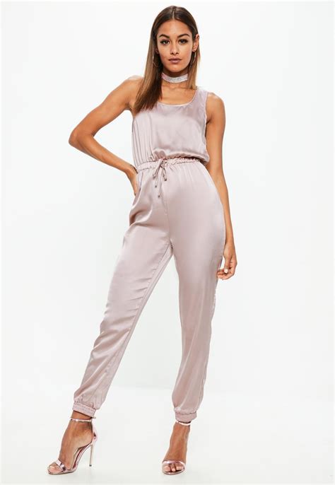 Pin Auf Satin Jumpsuit