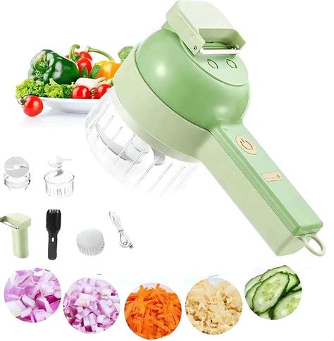 4 In 1 Electric Vegetable Cutterhandheld Electric Vegetable Cutter
