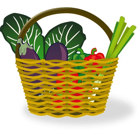 Basket Full Vegetables Free Vector Graphic On Pixabay