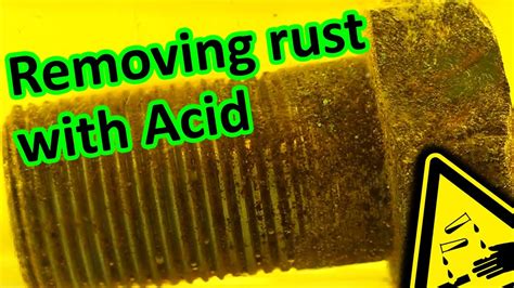 How To Remove Rust Acid Vs Bolt Acidtube Chemical Reactions Youtube