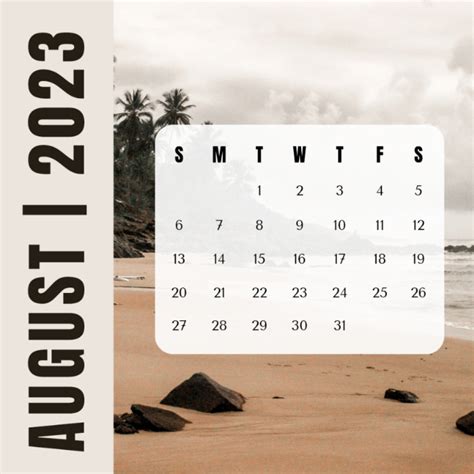 Copy Of August Calendar Postermywall