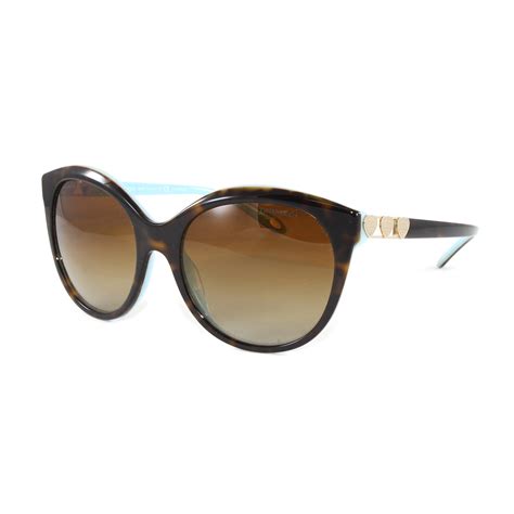 Tiffany And Co Womens Tf4133 Polarized Sunglasses Havana Blue