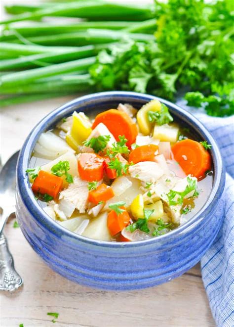 Easy stew and dumplings, ingredients: Healthy Slow Cooker Chicken Stew - The Seasoned Mom