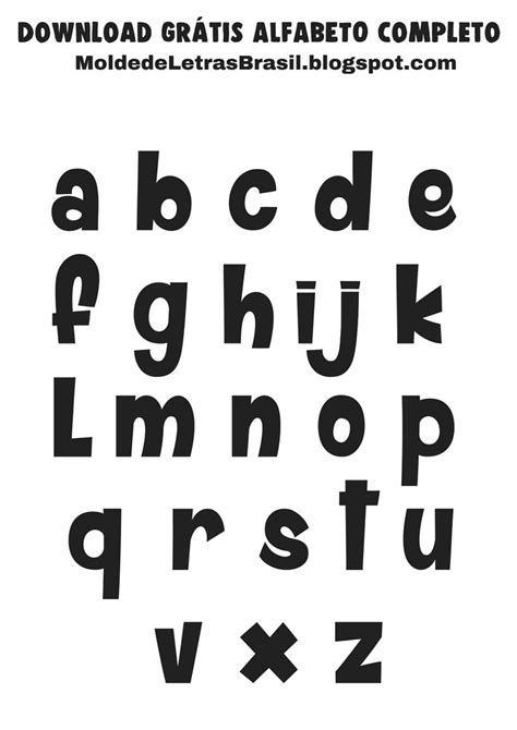 Molde De Letras Para Imprimir Alfabeto Completo Fonte