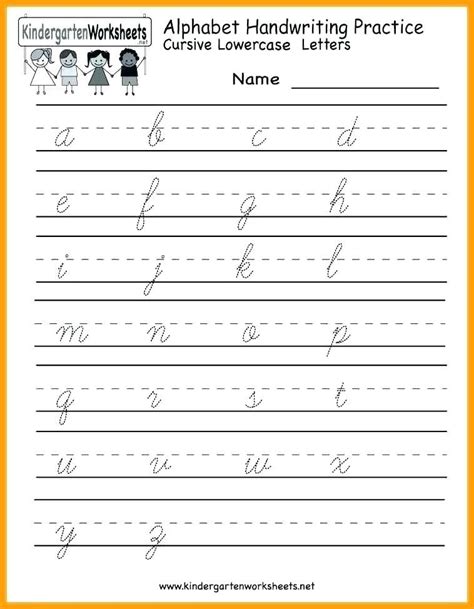 Practice your cursive letter writing skills with our free printable alphabet charts for kids. √ 24 Alphabet Writing Practice Worksheets Pdf | Accounting ...