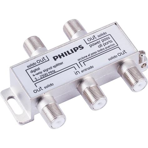 Philips Digital Coaxial 4 Way Signal Splitter Swv3040h37 The Home Depot