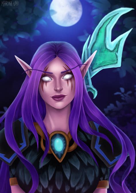 My Night Elf Druid Drawn By Marinaumiartist On Instagram Shes Dope