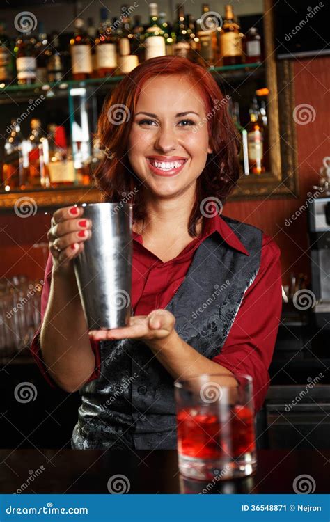 Redhead Barmaid Stock Image Image Of Barman Nightlife 36548871
