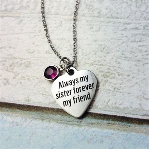 Sister Necklace Always My Sister Forever My Friend Necklace Etsy
