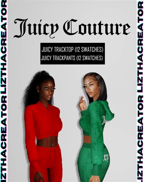 Lizthacreator Juicy Couture Collection Lizthacreator Sims 4