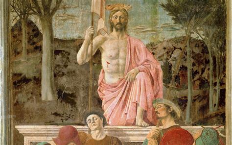 The Resurrection C1463 Detail By Piero Della Francesca Tempera