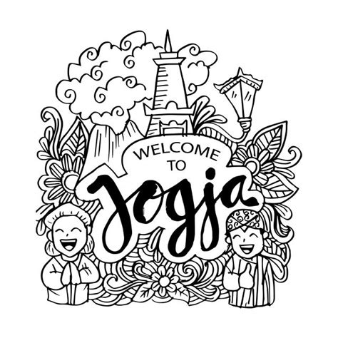 Doodle Of Yogyakarta City Of Indonesia Architecture Art Asia Png And