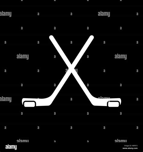 The Hockey Icon Game Symbol Flat Vector Illustration Stock Vector
