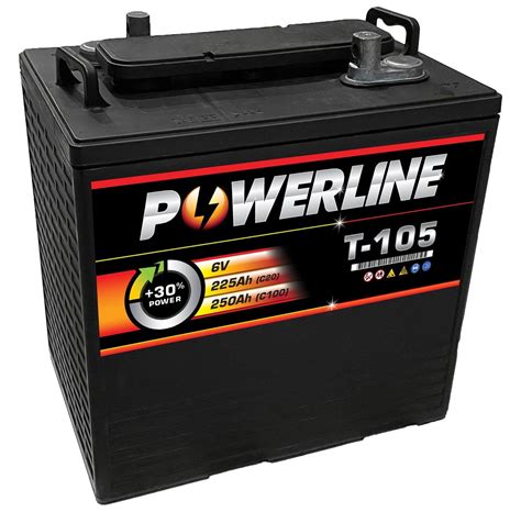 T105 Powerline Battery Deep Cycle 225ah Powerline