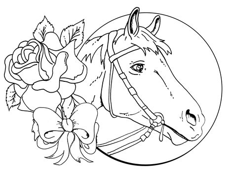 Horse Coloring Pages For Kindergarten Learning Printable