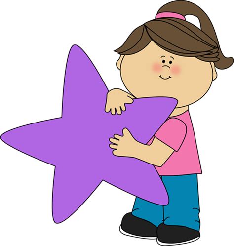 Girl Holding Star Clipart Clip Art Library