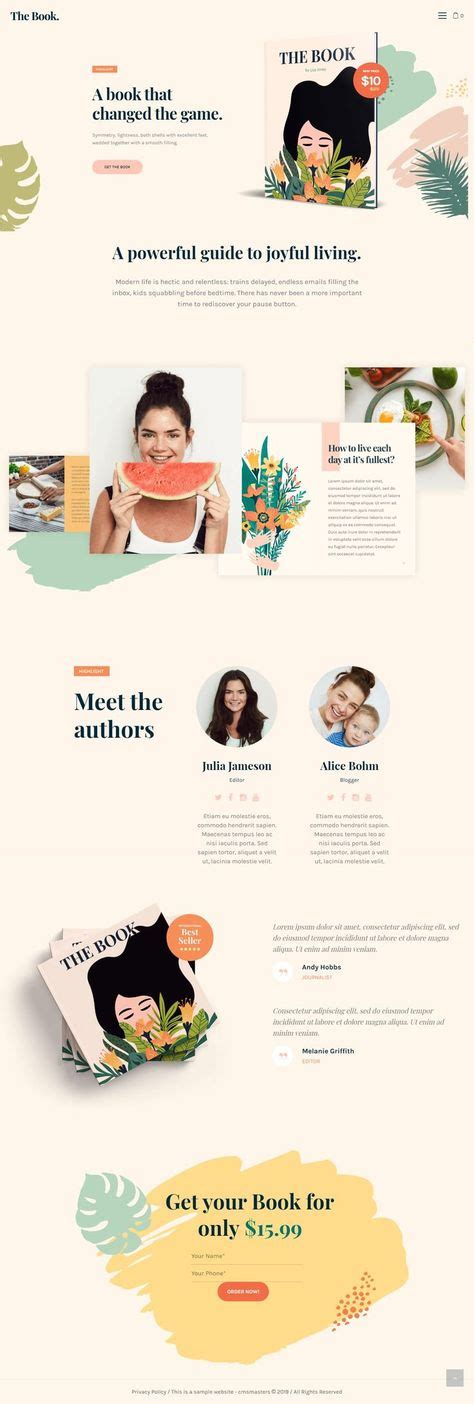 A Colorful Fun And Quirky Feminine Website Template And Web Design