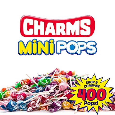 Charms Mini Pops 18 Assorted Lollipop Flavors With Resealable Bag 400