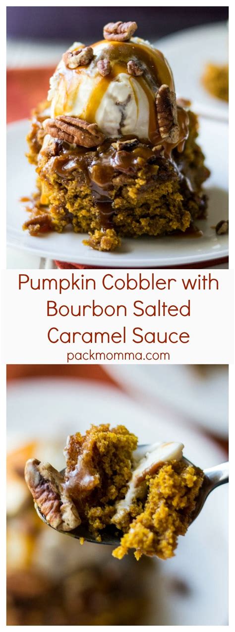 You might find it is difficult to spread evenly, but do the best you can. Pumpkin Cobbler with Bourbon Salted Caramel Sauce | Recipe | Pumpkin cobbler, Pumpkin recipes ...