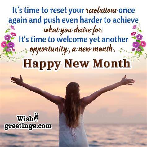 Inspirational New Month Messages Wish Greetings