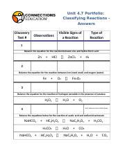 Worksheets are balancing equations practice problems, balancing chemical balancing chemical equations answer key. 5.12Classifying Reactions - Answer Sheet.docx - Unit 5.12 ...
