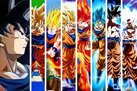 Goku Evolution Poster Exclusive Art Super Saiyan Ssj God Etsy