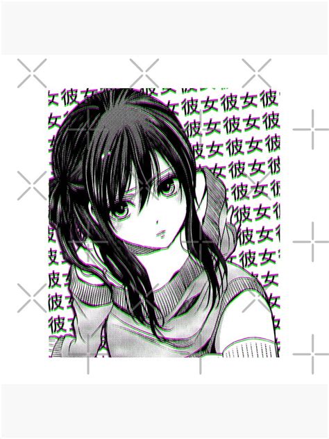 Girlfriend Black And White Sad Japanese Anime Aesthetic Art