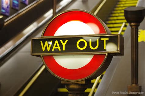 London Underground Station Way Out Sign 17710 Daniel Pomfret Photography