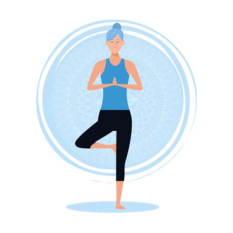 Woman In Yoga Poses 657254 Vector Art At Vecteezy