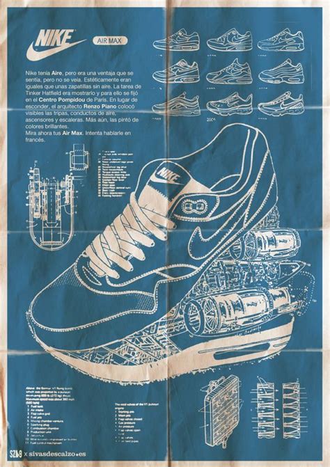 Nike Air Max Poster Blueprint Magazine Ad For Nike Shoes Print