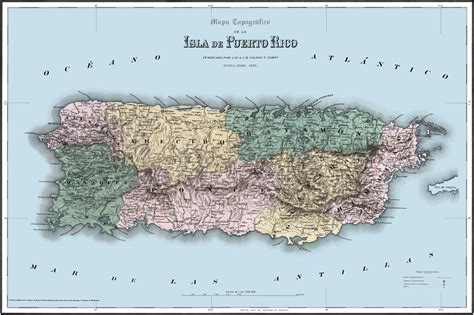 Beautifully Restored Map Of Puerto Rico From 1886 Knowol