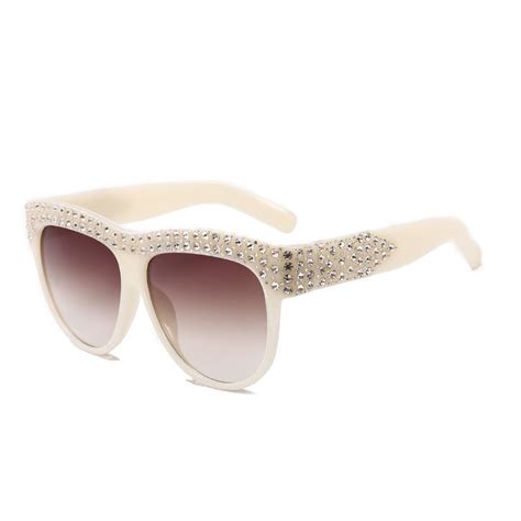 Wholesale Oversize Rhinestone Crystal Women Sunglasses Superhot Eyewear