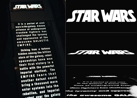Star Wars Opening Crawl And Titles Fonts In Use