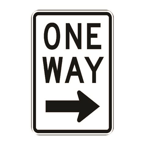 Official Mutcd One Way Traffic Sign Right Arrow Traffic Cones For Less