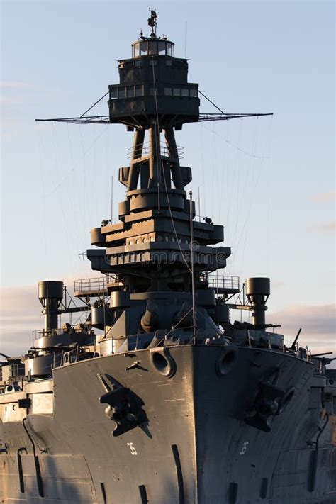Historic Battleship Texas Docked In Houston Stock Image Image Of