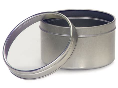 6 Oz Empty Tins With Clear Lid Etsy