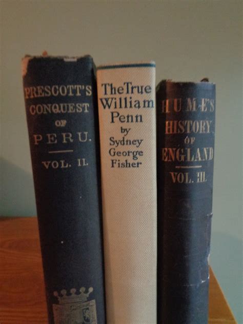 Vintage History Books Black And Yellow Prescott Conquest Of Etsy